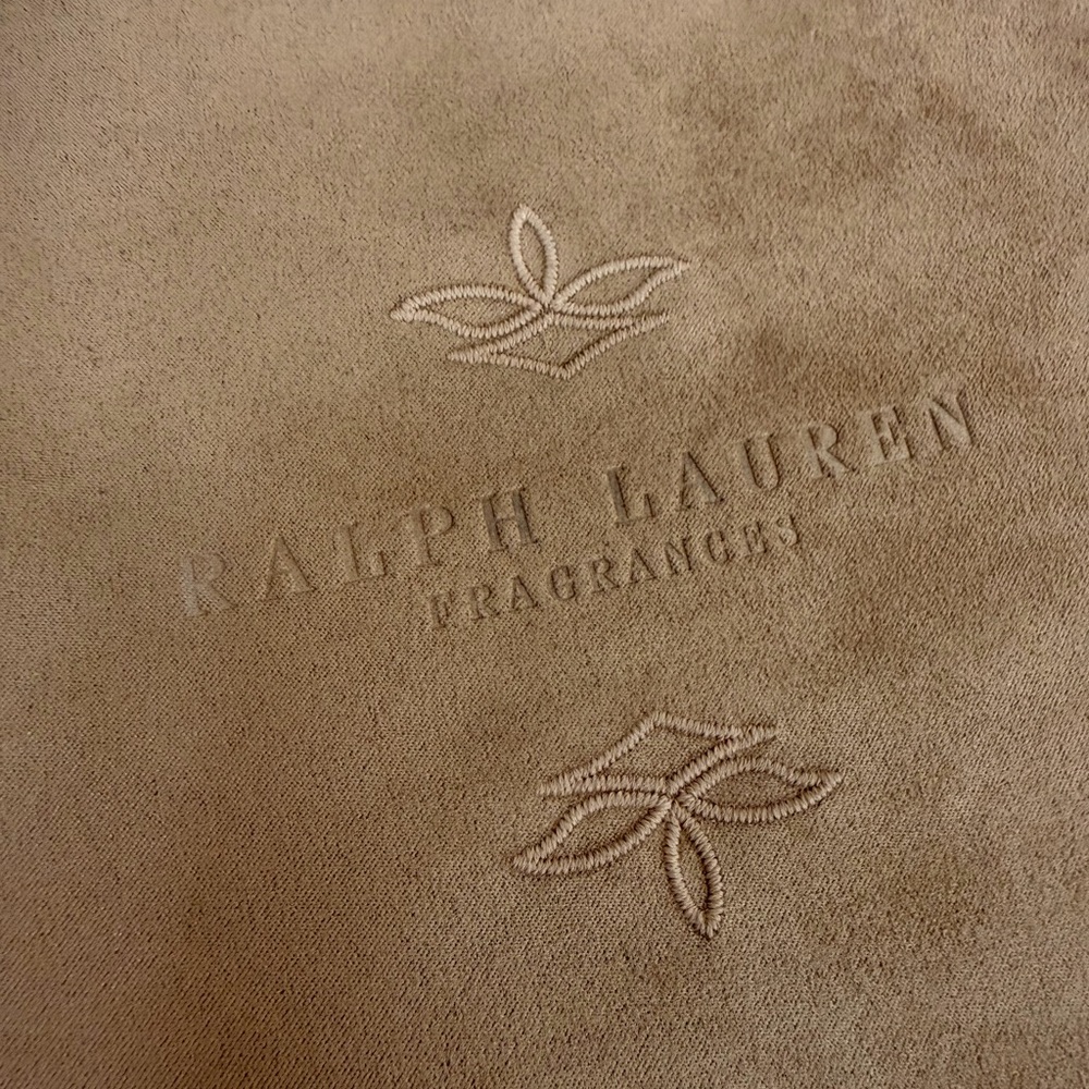 Ralph Lauren Tan Suede Zip Wristlet Pouch - Picture 3 of 5